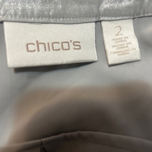 Chico's Metallic Split neck tunic, size 2/12 - Picture 4 of 5